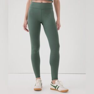 organic cotton pact leggings gray and green xs